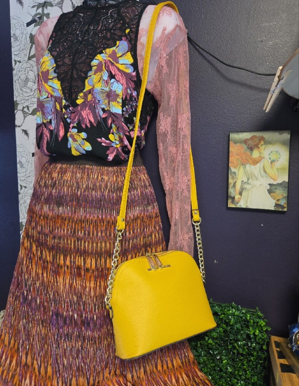 Steve Madden Yellow Dome Crossbody Bag
